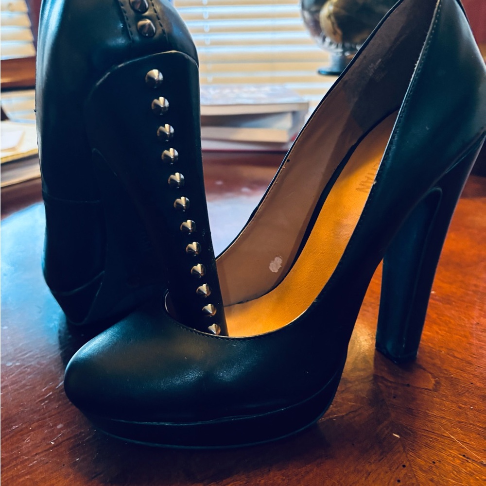 Elegant Black Studded Heels